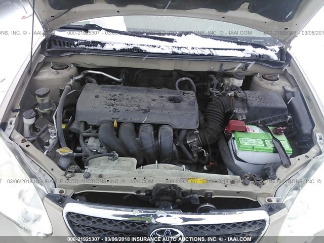 2T1BR32E16C690820 - 2006 TOYOTA COROLLA CE/LE/S TAN photo 10