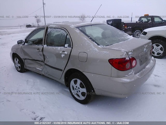 2T1BR32E16C690820 - 2006 TOYOTA COROLLA CE/LE/S TAN photo 3