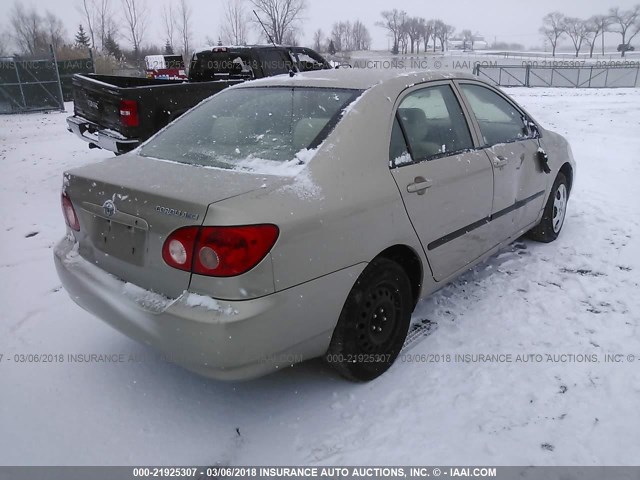 2T1BR32E16C690820 - 2006 TOYOTA COROLLA CE/LE/S TAN photo 4