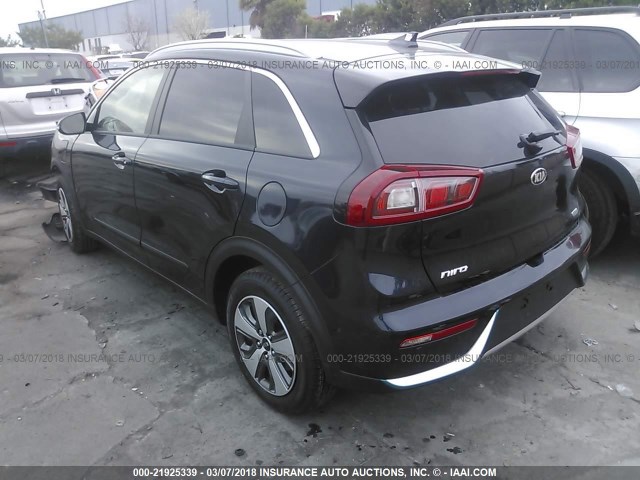 KNDCD3LD4J5153857 - 2018 KIA NIRO EX BLACK photo 3