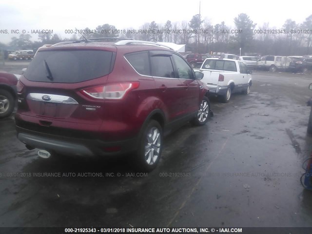 1FMCU9J94EUB40471 - 2014 FORD ESCAPE TITANIUM RED photo 4