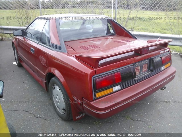 JT2AW15J4J0131632 - 1988 TOYOTA MR2 T-BAR RED photo 3