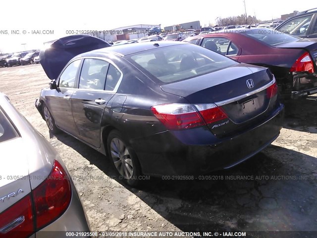 1HGCR2F83EA160985 - 2014 HONDA ACCORD EXL BLACK photo 3