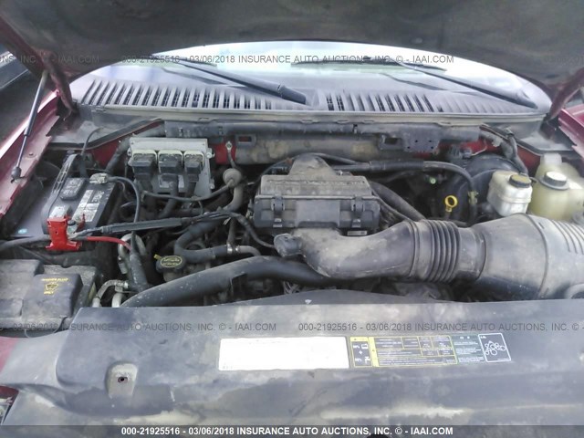 1FMFU16575LA76291 - 2005 FORD EXPEDITION XLT წითელი ფოტო 10