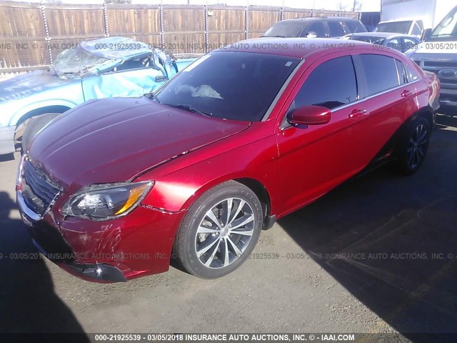 1C3CCBBB1EN150759 - 2014 CHRYSLER 200 TOURING RED photo 2