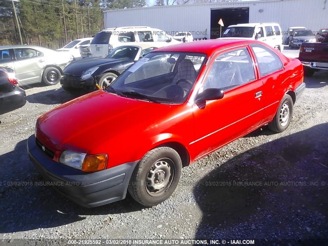 JT2AC52L4T0193783 - 1996 TOYOTA TERCEL STD/DX RED photo 2