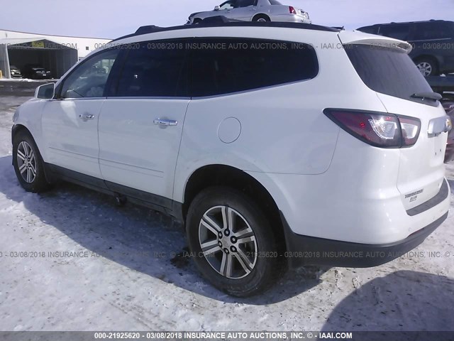 1GNKRGKDXHJ114334 - 2017 CHEVROLET TRAVERSE LT WHITE photo 3