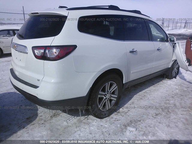 1GNKRGKDXHJ114334 - 2017 CHEVROLET TRAVERSE LT WHITE photo 4