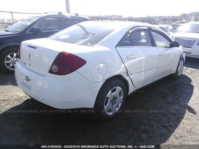 1G2ZF58B674191844 - 2007 PONTIAC G6 VALUE LEADER/BASE WHITE photo 4