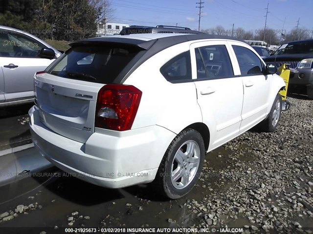 1B3HB48AX9D233070 - 2009 DODGE CALIBER SXT WHITE photo 4