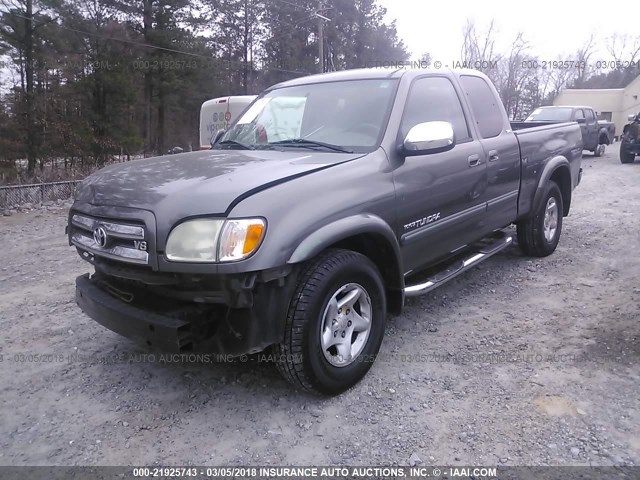 5TBRT34144S455724 - 2004 TOYOTA TUNDRA ACCESS CAB SR5 GRAY photo 2