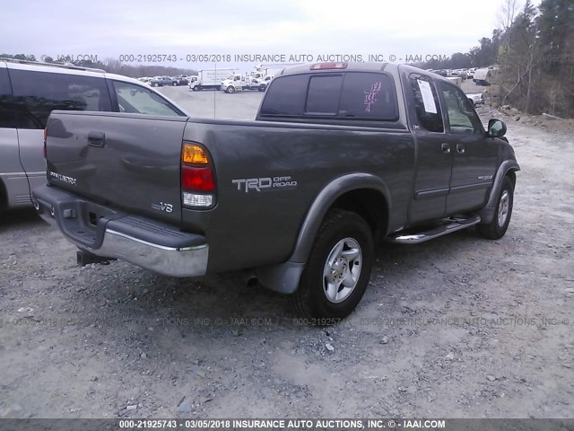 5TBRT34144S455724 - 2004 TOYOTA TUNDRA ACCESS CAB SR5 GRAY photo 4