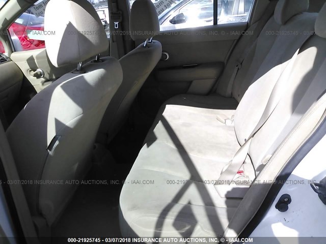 3N1BC13E98L428468 - 2008 NISSAN VERSA S/SL WHITE photo 8