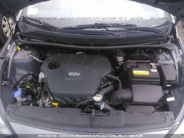 KMHCT4AE5EU734439 - 2014 HYUNDAI ACCENT GLS/GS GRAY photo 10