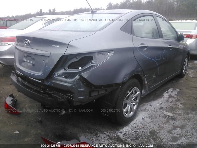 KMHCT4AE5EU734439 - 2014 HYUNDAI ACCENT GLS/GS GRAY photo 6