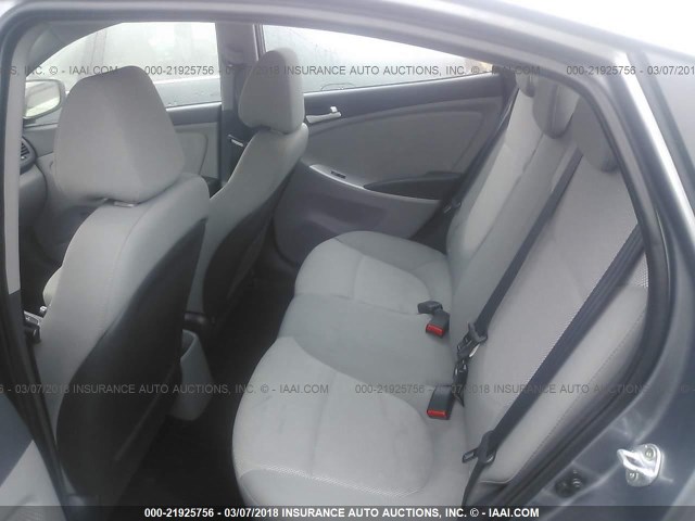 KMHCT4AE5EU734439 - 2014 HYUNDAI ACCENT GLS/GS GRAY photo 8