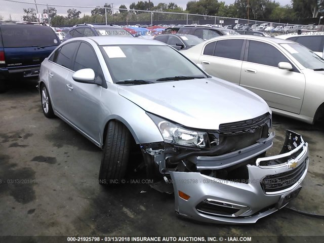 1G1PE5SB4F7115303 - 2015 CHEVROLET CRUZE LT SILVER photo 1