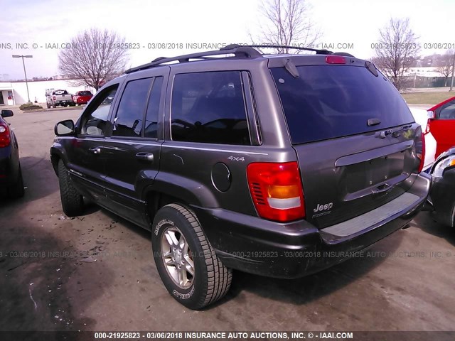 1J4GW58SXYC315912 - 2000 JEEP GRAND CHEROKEE LIMITED BROWN photo 3