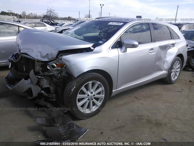 4T3BA3BB9DU045140 - 2013 TOYOTA VENZA LE/XLE SILVER photo 2