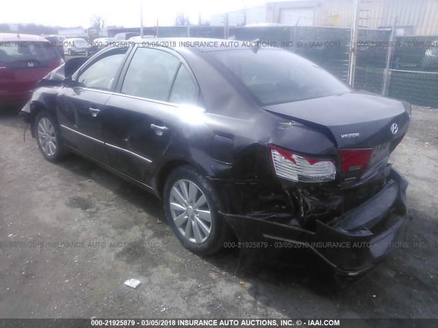 5NPEU46C89H557788 - 2009 HYUNDAI SONATA SE/LIMITED GRAY photo 3