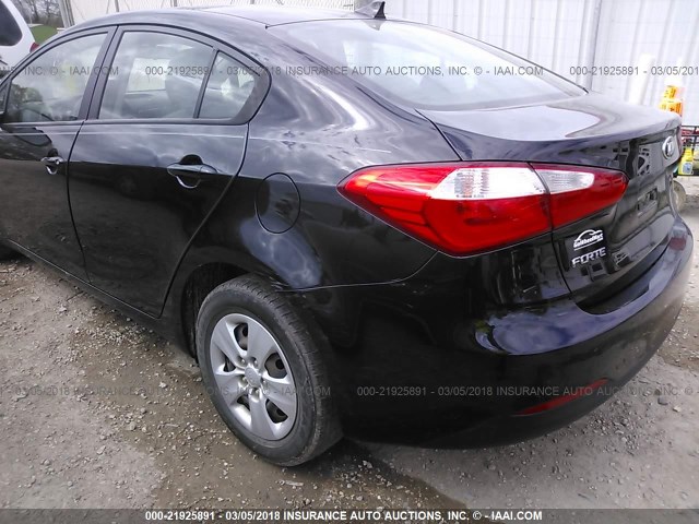 KNAFK4A64E5119269 - 2014 KIA FORTE LX BLACK photo 6