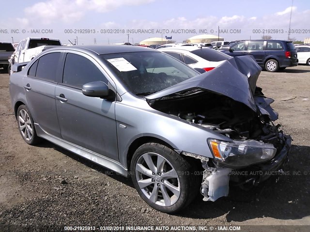 JA32U8FW3FU001277 - 2015 MITSUBISHI LANCER GT GRAY photo 1