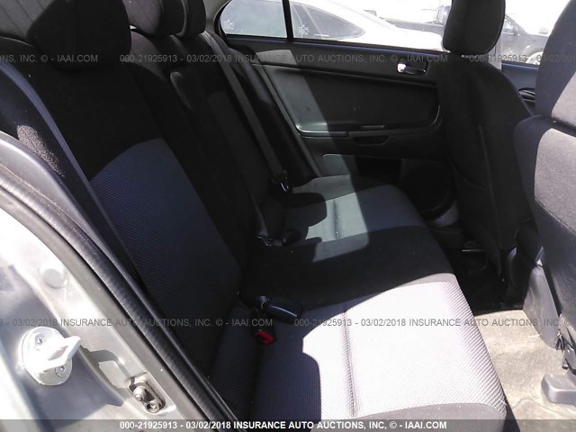 JA32U8FW3FU001277 - 2015 MITSUBISHI LANCER GT GRAY photo 8