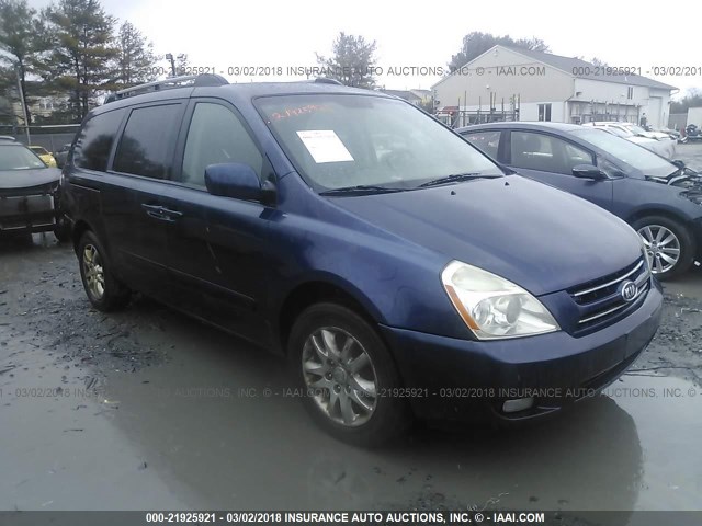 KNDMB233186256489 - 2008 KIA SEDONA EX/LX BLUE photo 1