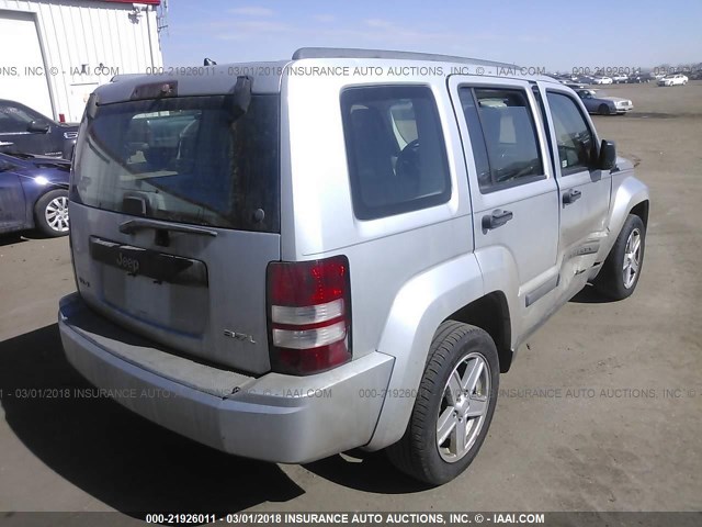 1J8GN28K18W186246 - 2008 JEEP LIBERTY SPORT SILVER photo 4