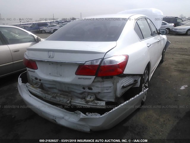 1HGCR2F54FA218870 - 2015 HONDA ACCORD SPORT WHITE photo 4