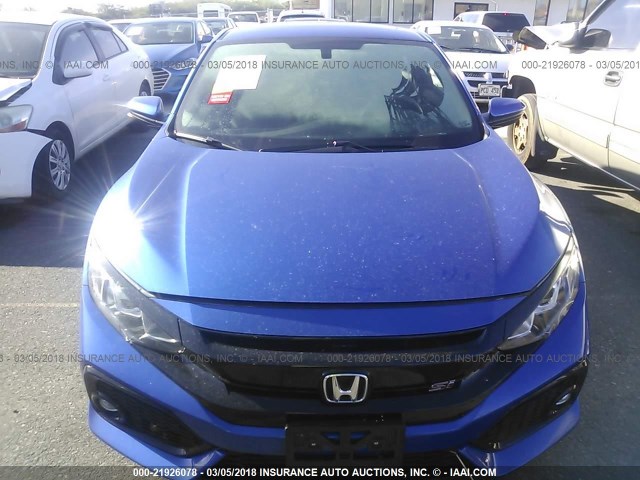 2HGFC3A55HH750242 - 2017 HONDA CIVIC SI BLUE photo 6