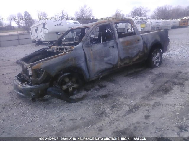 1C6RR6LT3FS639547 - 2015 RAM 1500 SLT MAROON photo 2