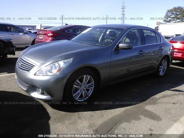 JN1DV6AP9CM812348 - 2012 INFINITI G25 JOURNEY SILVER photo 2