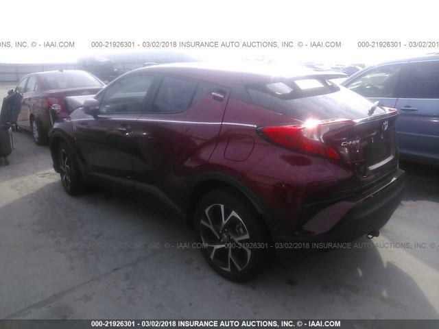 NMTKHMBX0JR041535 - 2018 TOYOTA C-HR XLE/XLE PREMIUM RED photo 3