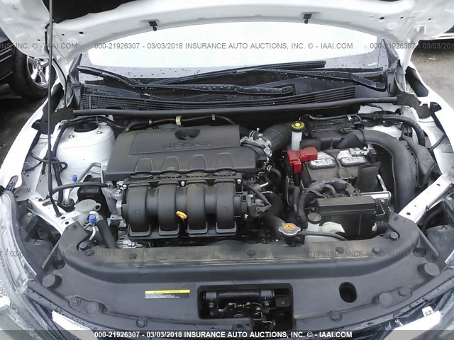 3N1AB7AP8GY259275 - 2016 NISSAN SENTRA S/SV/SR/SL WHITE photo 10
