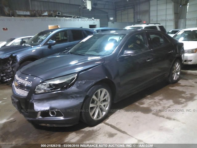 1G11H5SA8DF145363 - 2013 CHEVROLET MALIBU LTZ 灰色 照片 2