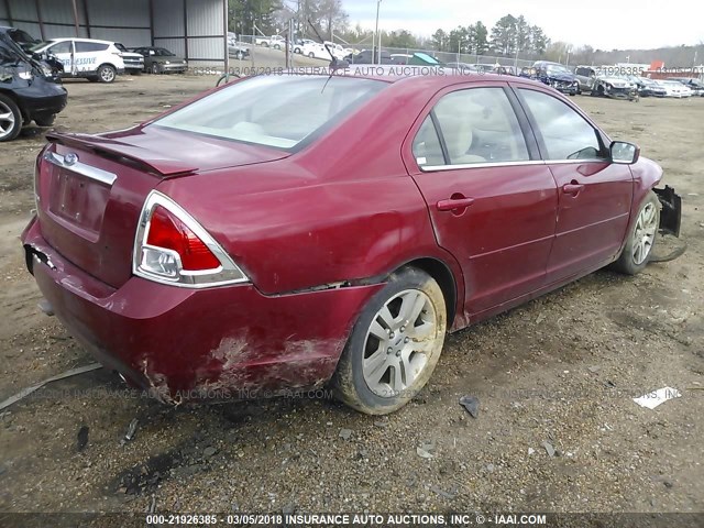 3FAHP08198R156941 - 2008 FORD FUSION SEL RED photo 4