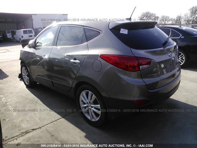 KM8JU3AC3DU566750 - 2013 HYUNDAI TUCSON GLS/LIMITED 棕色 照片 3