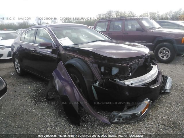 19UUA8F22DA008592 - 2013 ACURA TL RED photo 1