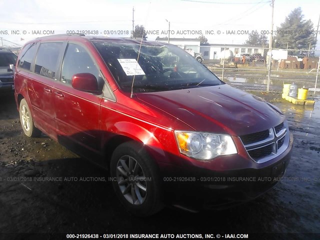 2C4RDGCGXER128496 - 2014 DODGE GRAND CARAVAN SXT MAROON photo 1