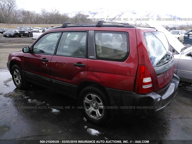 JF1SG636X4H733290 - 2004 SUBARU FORESTER 2.5X RED photo 3