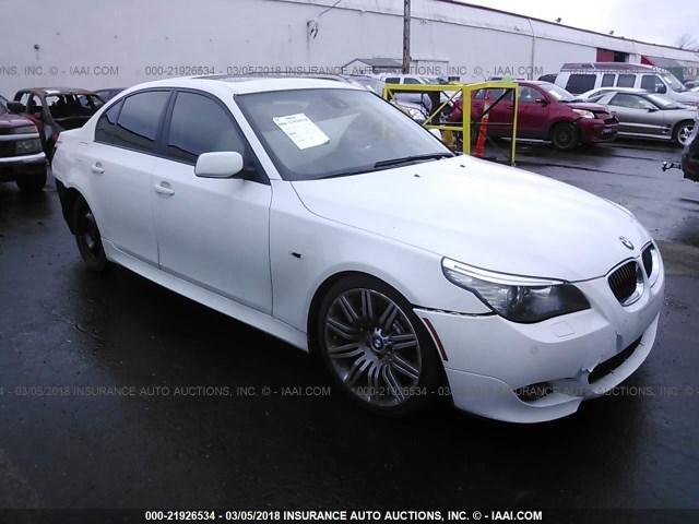 WBANW53598CT50677 - 2008 BMW 550 I WHITE photo 1