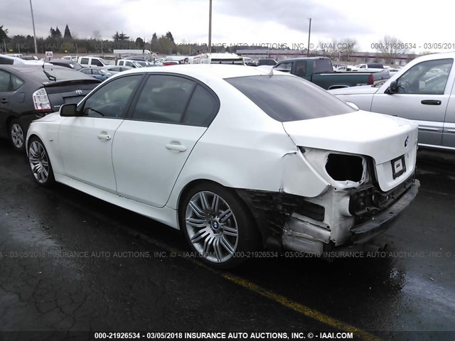 WBANW53598CT50677 - 2008 BMW 550 I WHITE photo 3