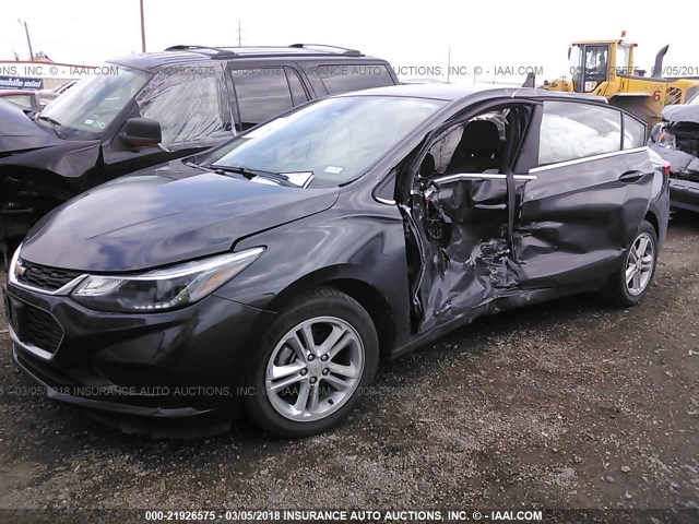 1G1BE5SMXH7141578 - 2017 CHEVROLET CRUZE LT BLACK photo 2