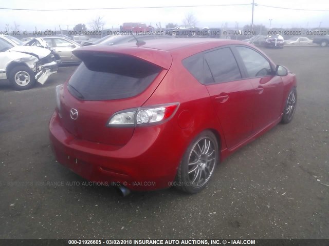 JM1BL1L42C1577793 - 2012 MAZDA SPEED 3 RED photo 4