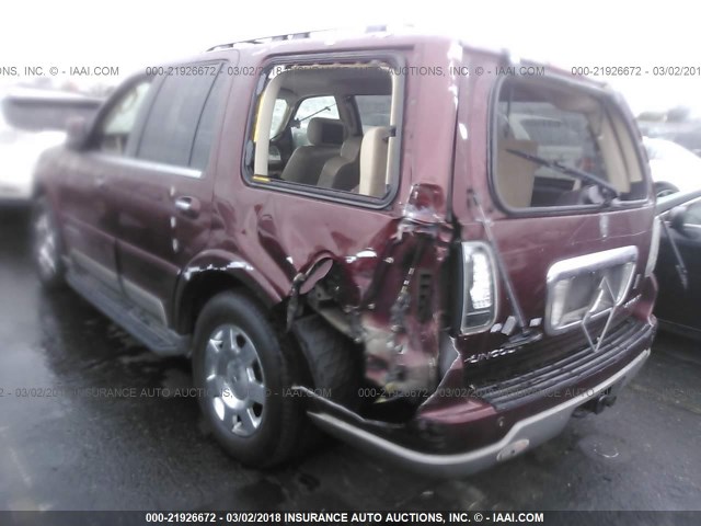 5LMFU27R23LJ50282 - 2003 LINCOLN NAVIGATOR 勃艮第红 照片 3