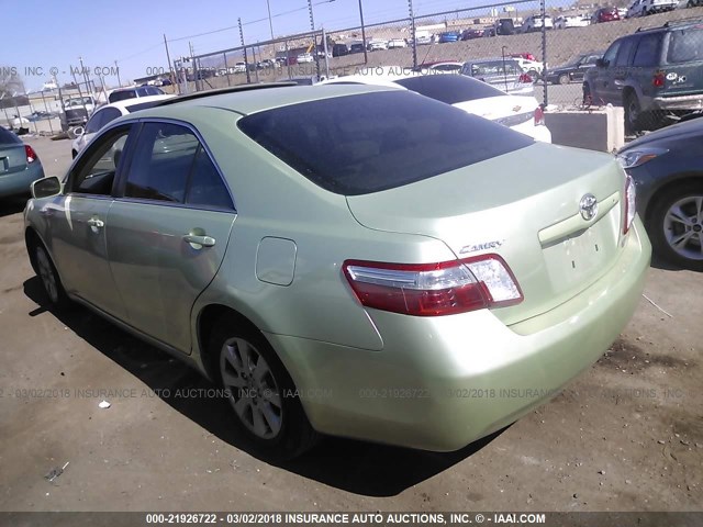 4T1BB46K27U025449 - 2007 TOYOTA CAMRY NEW GENERAT HYBRID GREEN photo 3