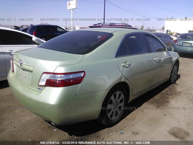 4T1BB46K27U025449 - 2007 TOYOTA CAMRY NEW GENERAT HYBRID GREEN photo 4