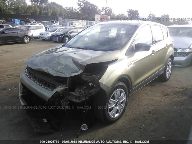 1FMCU0F73DUC62241 - 2013 FORD ESCAPE S GREEN photo 2