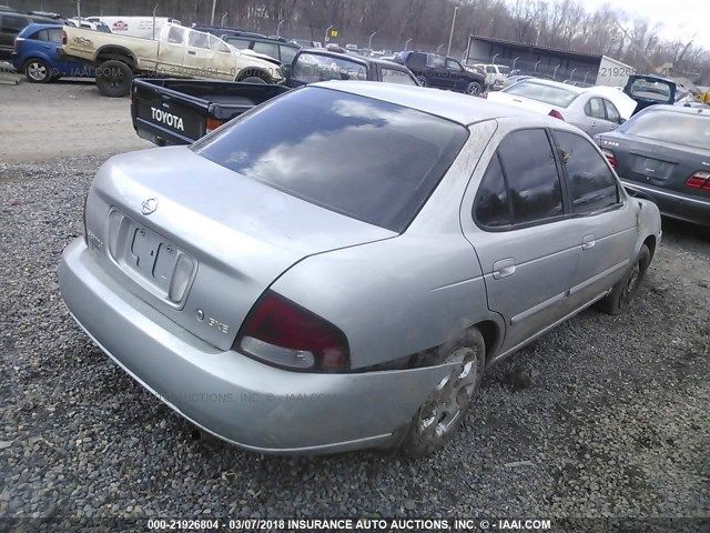 3N1CB51D93L808847 - 2003 NISSAN SENTRA XE/GXE SILVER photo 4